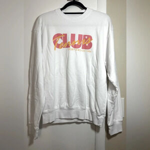 NWOT Sporty & Rich Tennis Club White Sweatshirt Crewneck Size Men’s Small
